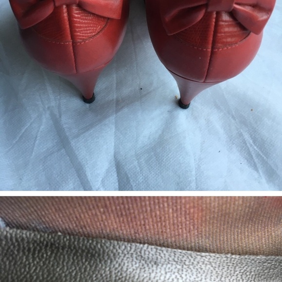 Vintage Red Leather Heels - Picture 3 of 4
